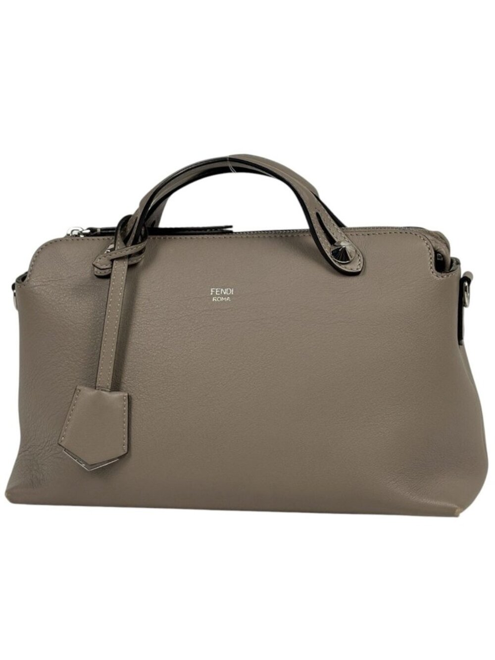 Fendi By The Way 2-Way Shoulder Bag Leather Beige
